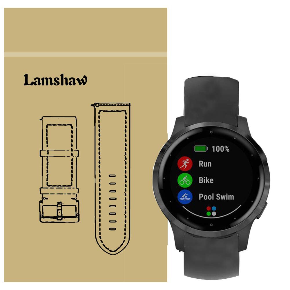 200Pcs Compatible for Garmin vivoactive 4S Bands, Blueshaw Sport Silicone Replacement Strap for Garmin vvoactive 4S 40mm Smartwatch (Black)