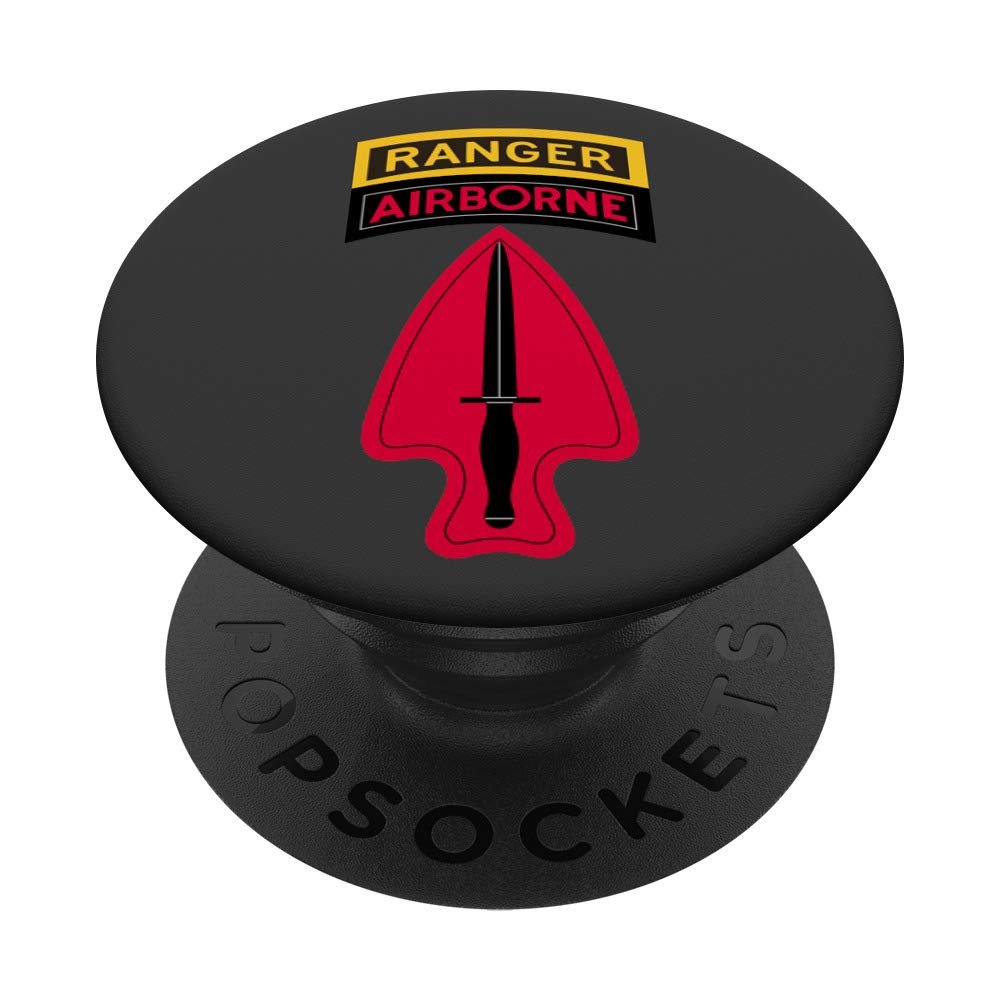 160th SOAR Ranger Tab - Nightstalkers - USASOC Patch - Gray PopSockets PopGrip: Swappable Grip for Phones & Tablets