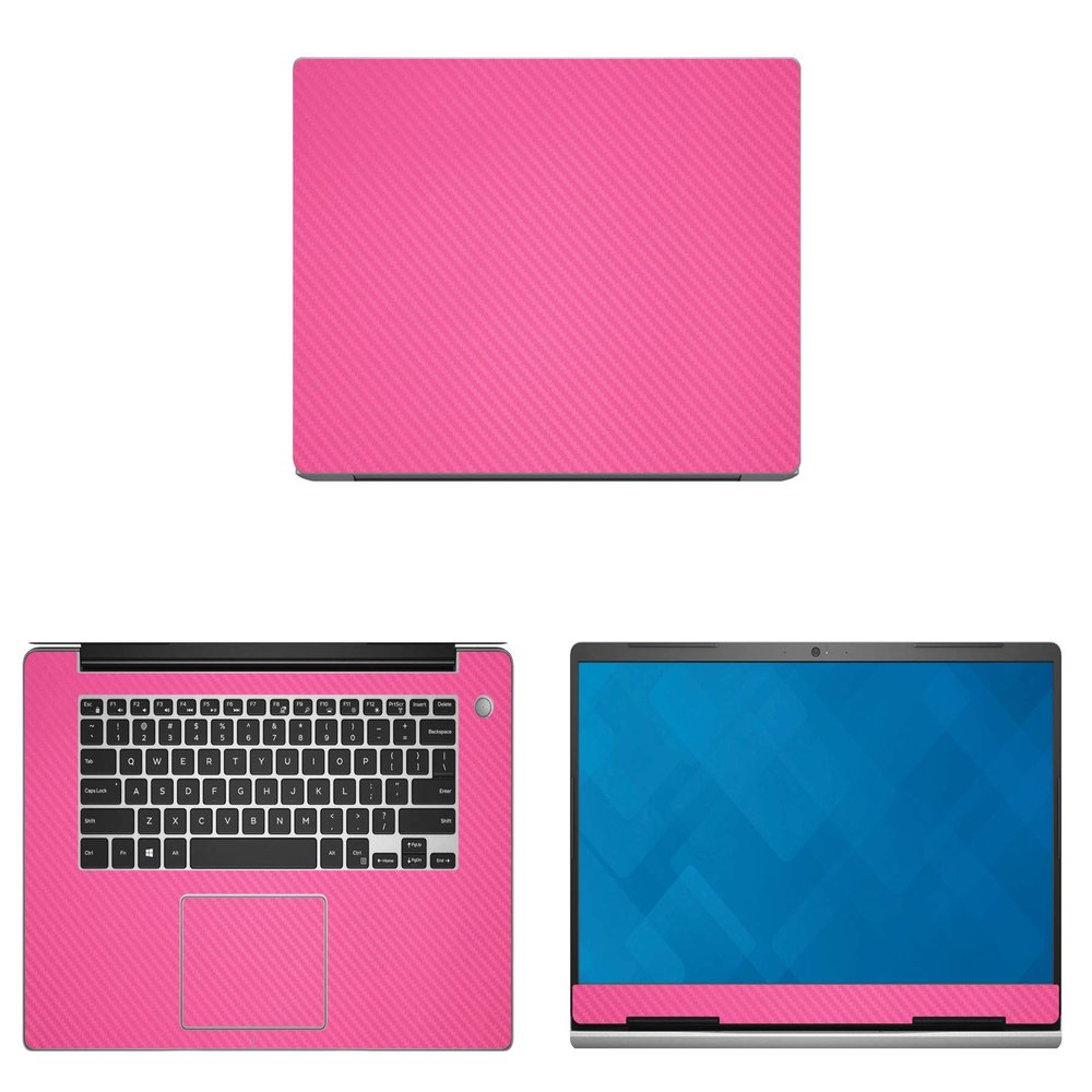 Decalrus - Protective Decal for Dell Inspiron 5585 / i5585 (15.6" Screen) Laptop Rose Carbon Fiber Skin case Cover wrap CFdellInspiron15_5585Rose