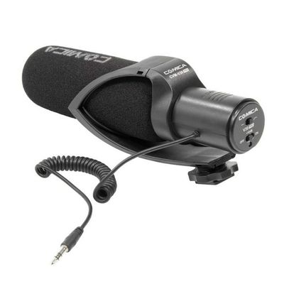 comica CVM-V30-PRO-B Supercardioid Directional Shotgun Microphone with 3.5mm Jack, Black