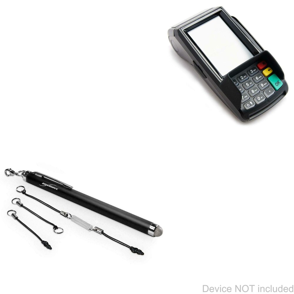 BoxWave Stylus Pen Compatible with Dejavoo Z9 Terminal - EverTouch Capacitive Stylus, Fiber Tip Capacitive Stylus Pen - Jet Black