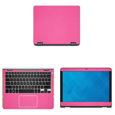 Decalrus - Protective Decal for Dell Inspiron 3195 / i3195 2-in-1 (11.6" Screen) Laptop Rose Carbon Fiber Skin case Cover wrap CFdellInspiron2in1_3195Rose