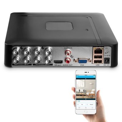 1080P 8CH Surveillance DVR Recorder H.265+ Standalone 6-in-1 CCTV Digital Video Recorder 8 Channel DVR for Security Camera Home Surveillance System, Mobile APP & PC Remote (No Hard Drive)