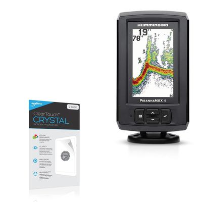 BoxWave Screen Protector Compatible with Humminbird Piranhamax 4 - ClearTouch Crystal (2-Pack), HD Film Skin - Shields from Scratches