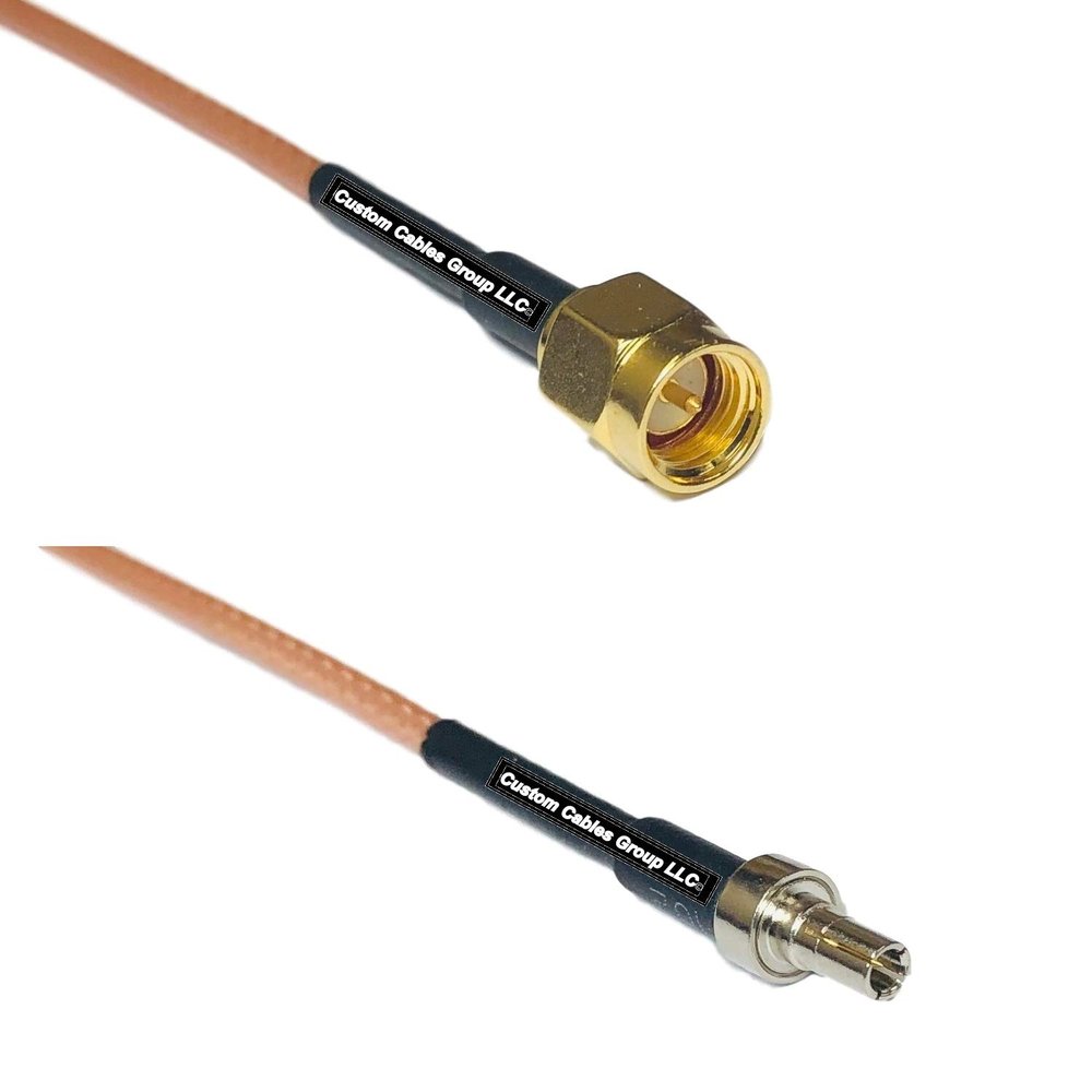 0.5 feet RG316 SMA Male to CRC9 Male RF Pigtail Coaxial Cable