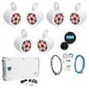 Rockville (6) 6.5" 700w Marine Wakeboard LED Speakers+Receiver+Amplifier+Wires view 1