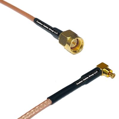 0.5 feet RG316 SMA Male to MC Card Male Angle RF Pigtail Coaxial Cable