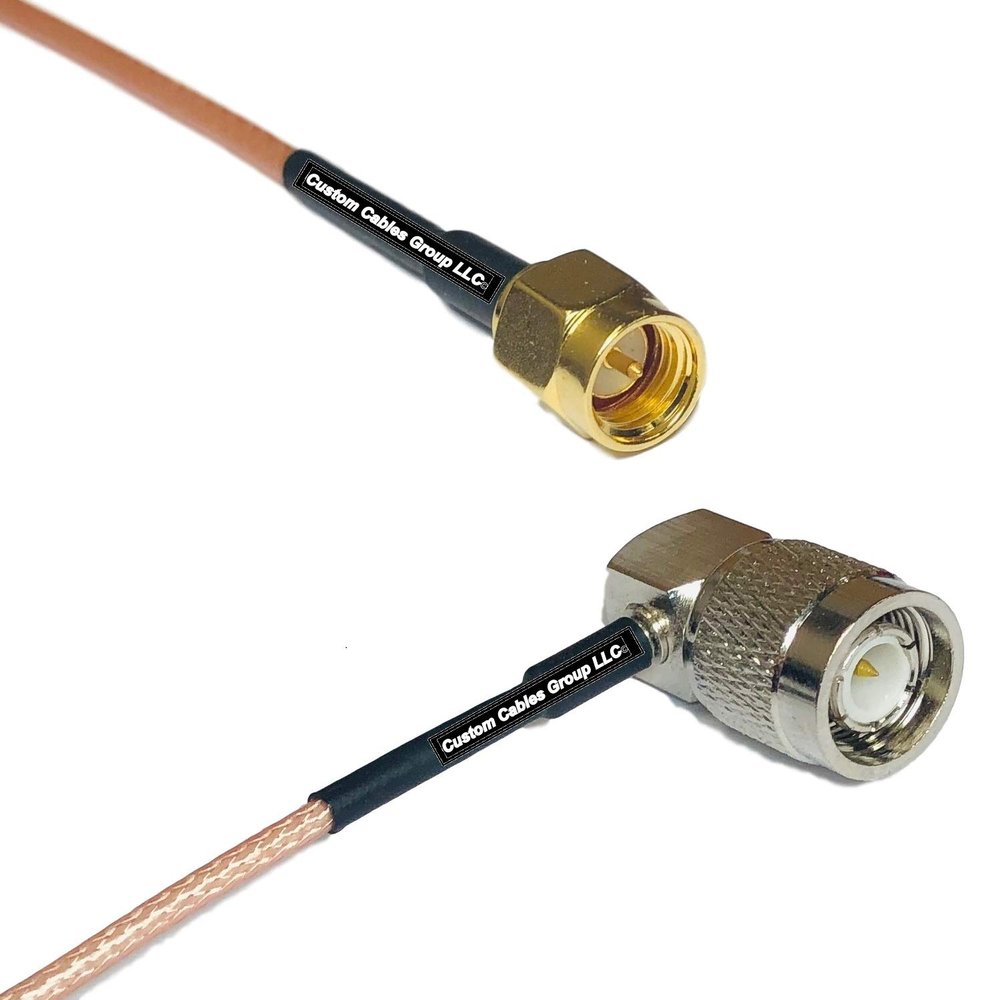 0.5 feet RG316 SMA Male to TNC Male Angle RF Pigtail Coaxial Cable