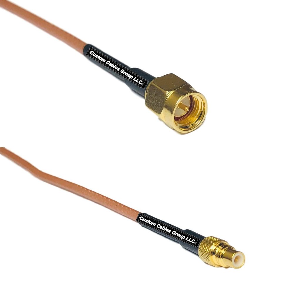 0.5 feet RG316 SMA Male to SMC Male RF Pigtail Coaxial Cable