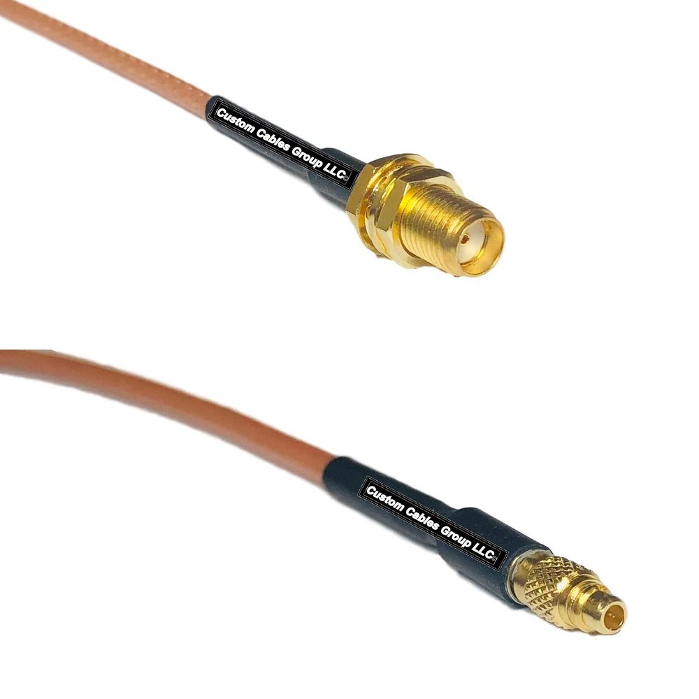 0.5 feet RG316 SMA Female to MMCX Male RF Pigtail Coaxial Cable