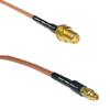 0.5 feet RG316 SMA Female to MMCX Male RF Pigtail Coaxial Cable view 1