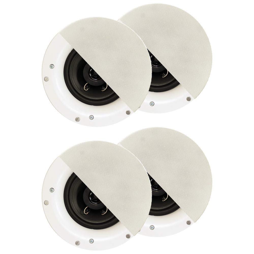 Acoustic Audio R192 Frameless in Ceiling/in Wall Speaker 2 Pair Pack 2 Way Home Theater Surround Speakers