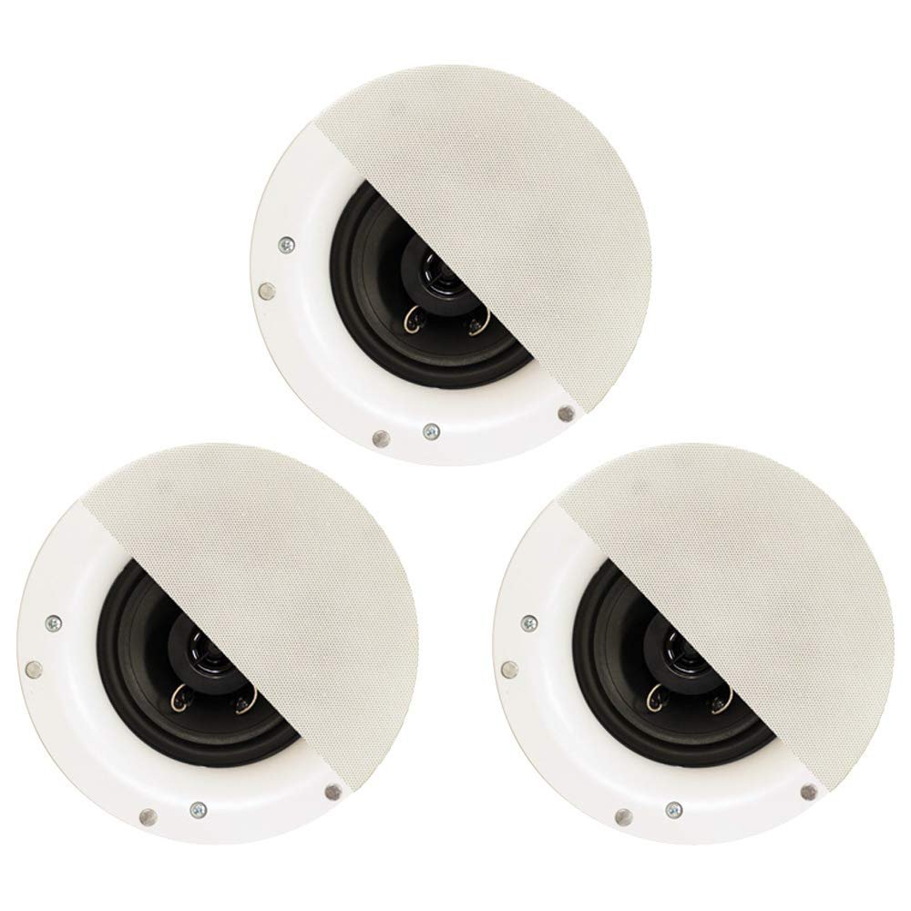 Acoustic Audio R192 Frameless in Ceiling/in Wall 3 Speaker Set 2 Way Home Theater Surround Speakers