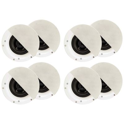 Acoustic Audio R192 Frameless in Ceiling/in Wall Speaker 4 Pair Pack 2 Way Home Theater Surround Speakers