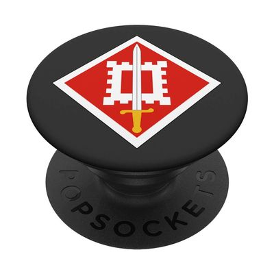 18th Engineer Brigade (EN BDE) Patch - Gray PopSockets PopGrip: Swappable Grip for Phones & Tablets