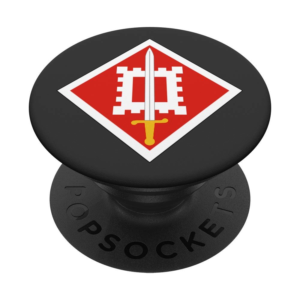 18th Engineer Brigade (EN BDE) Patch - Gray PopSockets PopGrip: Swappable Grip for Phones & Tablets