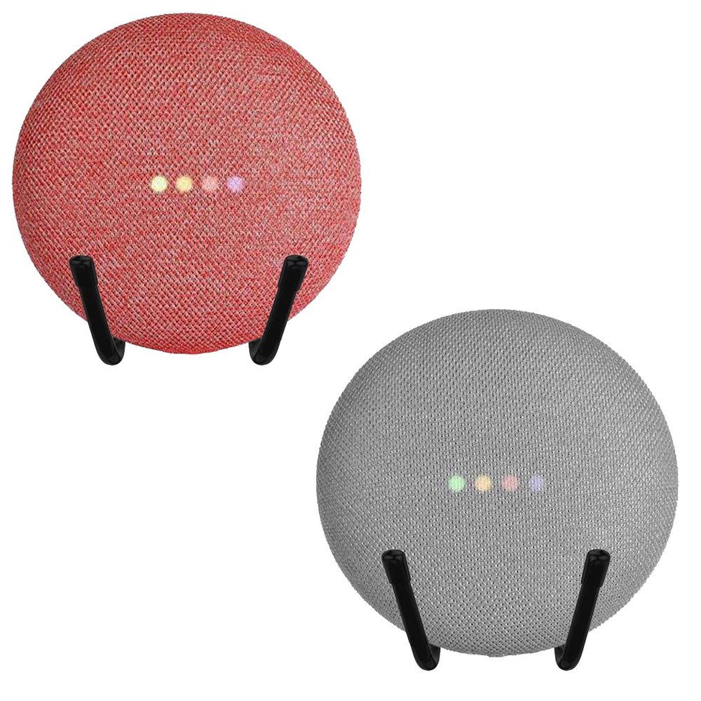 2/PK - Self-adhesive Adjustable Stand , Speaker Wall Shelf Base Holder Bracket Case Display Rack A Space-Saving Solution - Easy Install - for Smart Home Speaker Assistant for Google Home Mini