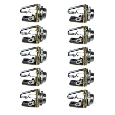 bnafes 3.5mm Stereo 3-Pole (3-Pin) TRS Plug Jack Socket Adapter Connectors Use for Microphone Jack, Earphone Plug, Audio Video AV PC - 10 Pack