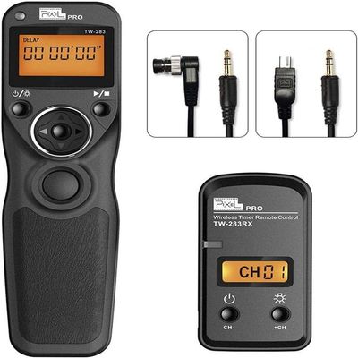 Remote Shutter Release for Nikon, Wireless Shutter Release Timer Remote Control Pixel TW-283 DC0/DC2 for Nikon Z6 Z7 Z9 D750 D610 D5200 D5300 D7500 D850 D800 D500