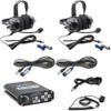 Rugged Radios Carbon Fiber Ultimate Headset for Stereo and Off Road Intercoms with Noise Cancelling Microphone and Offroad/STX Adaptors (in Car Communication Kit Behind The Head Headsets) view 1
