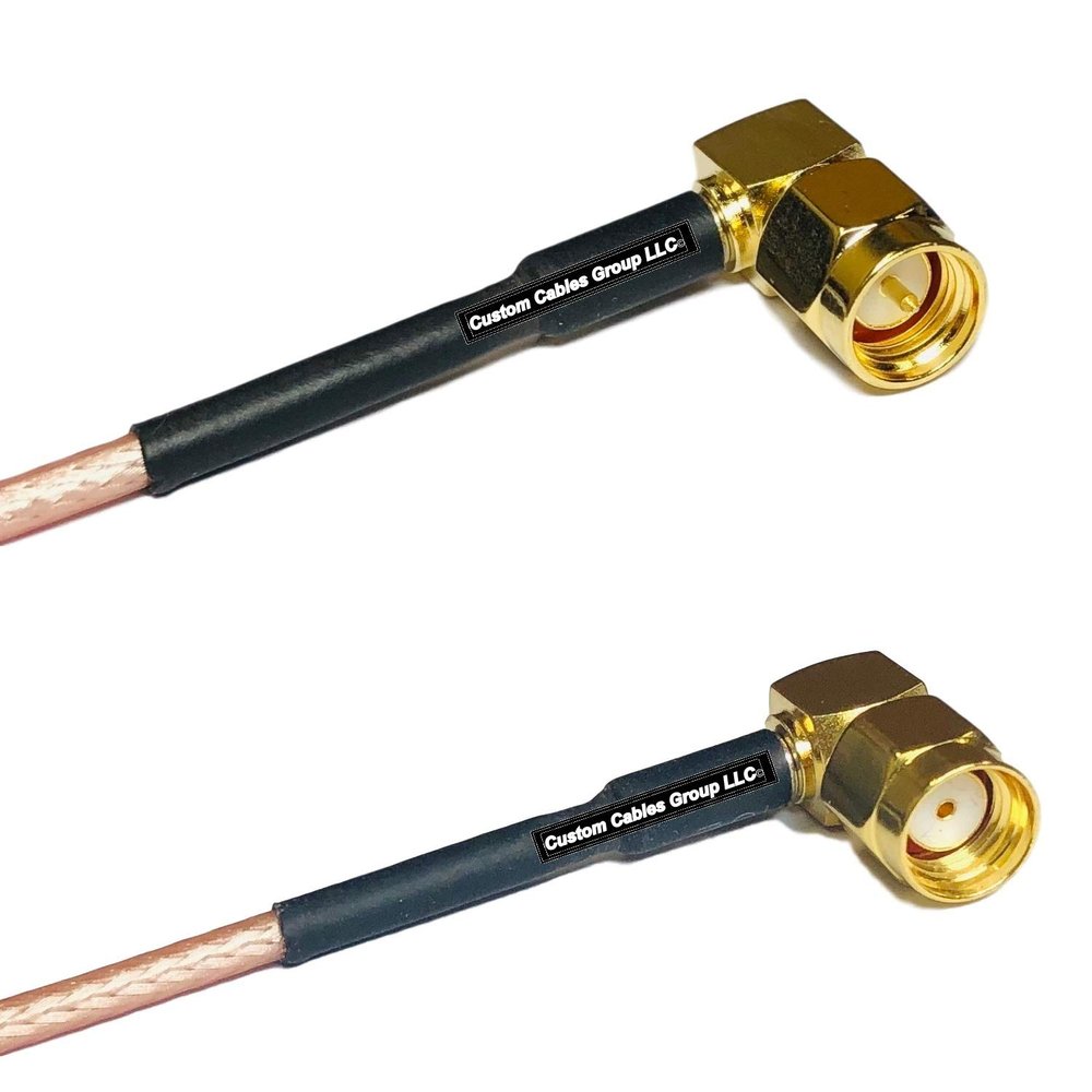 0.5 feet RG316 SMA Male Angle to RP-SMA Male Angle RF Pigtail Coaxial Cable