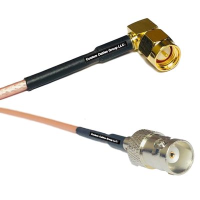 0.5 feet RG316 SMA Male Angle to BNC Female RF Pigtail Coaxial Cable