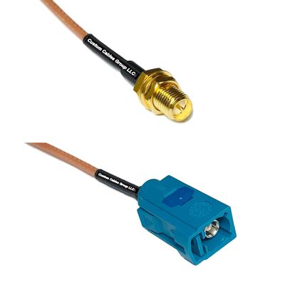 0.5 feet RG316 RP-SMA Female to Fakra Z Female RF Pigtail Coaxial Cable