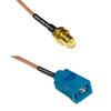 0.5 feet RG316 RP-SMA Female to Fakra Z Female RF Pigtail Coaxial Cable view 1