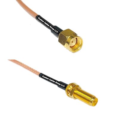 0.5 feet RG316 RP-SMA Male to RP-SMA Female Long RF Pigtail Coaxial Cable
