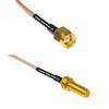 0.5 feet RG316 RP-SMA Male to RP-SMA Female Long RF Pigtail Coaxial Cable view 1