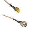0.5 feet RG316 RP-SMA Male to Mini UHF Male RF Pigtail Coaxial Cable view 1