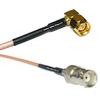 3 feet RG316 SMA Male Angle to BNC Female RF Pigtail Coaxial Cable view 1