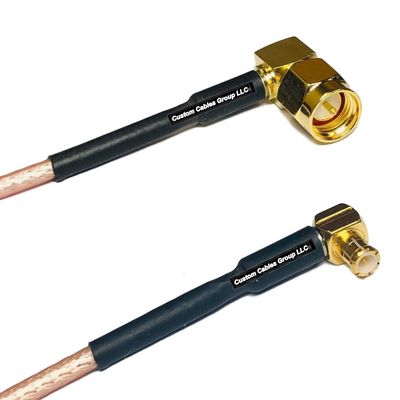 1 feet RG316 SMA Male Angle to MCX Male Angle RF Pigtail Coaxial Cable