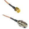 1 feet RG316 RP-SMA Male to TNC Female RF Pigtail Coaxial Cable view 1
