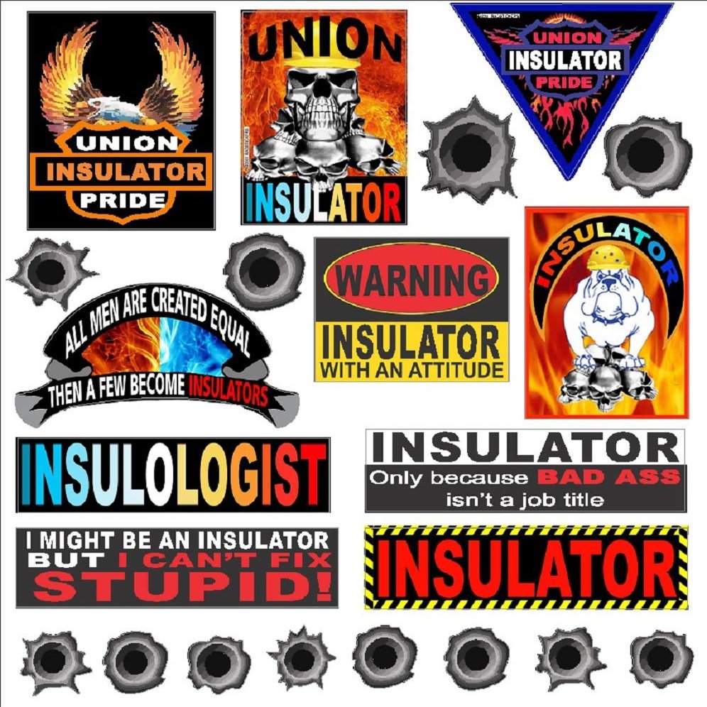 Insulator Hard hat Stickers, Insulator 22 Sticker Value Pack