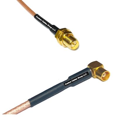 0.5 feet RG316 RP-SMA Female to MCX Female Angle RF Pigtail Coaxial Cable