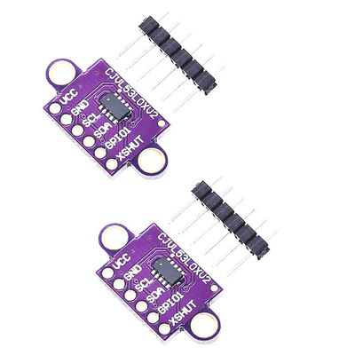 ACEIRMC 2pcs VL53L0X Time-of-Flight (ToF) Laser Ranging Sensor Breakout 940nm GY-VL53L0XV2 Laser Distance Module I2C IIC (Purple)