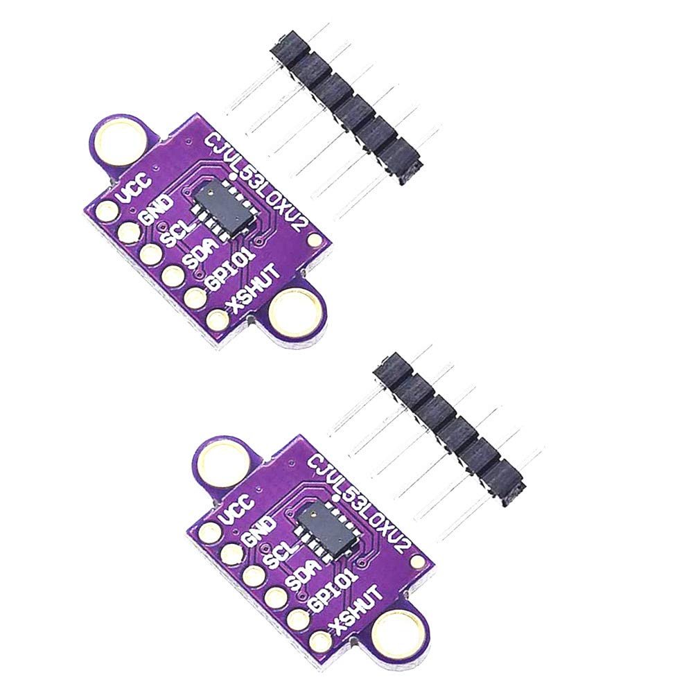 ACEIRMC 2pcs VL53L0X Time-of-Flight (ToF) Laser Ranging Sensor Breakout 940nm GY-VL53L0XV2 Laser Distance Module I2C IIC (Purple)
