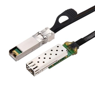 10Gtek 10G SFP+ to SFP+ Extender Cage with EEPROM on Cage Side, 3M Flat Cable in Nylon Jacket, 30AWG, 55cm