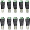 bnafes Female Jack to AV 2 Screw Terminal Connector for Coaxial CAT 5 to CCTV BNC Camera Video Balun Adapter (Green) - 10 Pcs view 1