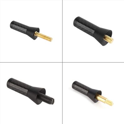 Car Radio Antenna, 3.5cm Carbon Fiber Screw Aluminum Car Antenna Short Decoration Aerial Universal Replacement