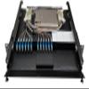 19" 1RU Rack Mount, Steel, 24 Fiber LC/UPC (Blue) Adapters, 3 Meter SM Pigtails, 2x12f Splice Tray view 1