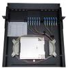 19" 1RU Rack Mount, Steel, 24 Fiber LC/UPC (Blue) Adapters, 3 Meter SM Pigtails, 2x12f Splice Tray view 2