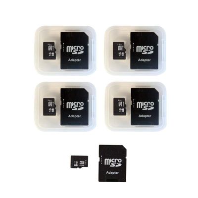16GB X 5 Pack Micro SD Card microSDHC Memory Card with Adapter, Full HD Micro SD Card (16GB-5PC)