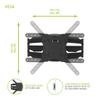 Kanto M600 Full Motion TV Wall Mount for 26" - 55" TVs | Articulating Arm | 18.3" Extension | Sits 2.2" from Wall | Up to 180 Swivel and 17 of Tilt | VESA Compatible | Heavy-Duty Steel | Black view 3