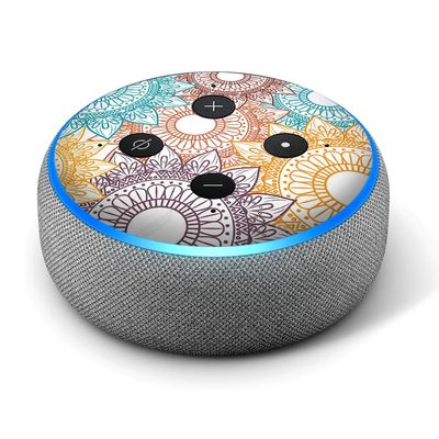 Bohemian 1 - Vinyl Decal Skin Compatible with Amazon Echo Dot 3rd Generation Alexa - Decorations for Your Smart Home Speakers, Great Accessories Gift for mom, dad, Birthday, Kids