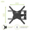 Kanto M100 Full Motion TV Wall Mount for 26" - 50" TVs | Articulating Arm with 10.2" of Extension | Up to 106 Swivel and 14 of Tilt | 8" Offset | VESA Compatible TV Bracket | Heavy-Duty Steel view 3