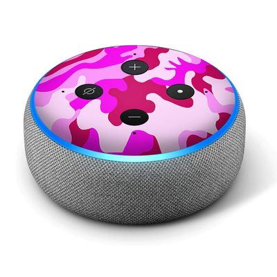 Pink Camo,Camouflage - Vinyl Decal Skin Compatible with Amazon Echo Dot 3rd Generation Alexa - Decorations for Your Smart Home Speakers, Great Accessories Gift for mom, dad, Birthday, Kids