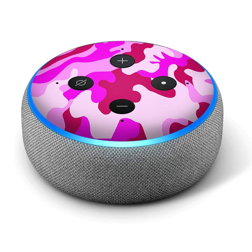 Pink Camo,Camouflage - Vinyl Decal Skin Compatible with Amazon Echo Dot 3rd Generation Alexa - Decorations for Your Smart Home Speakers, Great Accessories Gift for mom, dad, Birthday, Kids