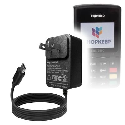 BoxWave Charger Compatible with Ingenico Link 2500 - Wall Charger Direct (15W), Rapid Charge Your Device with Built-in 3ft Cable